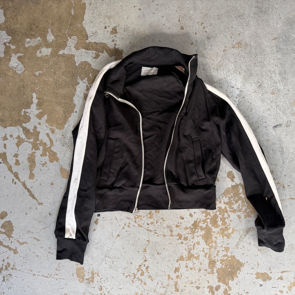 Everlane Black and White Bomber Jacket